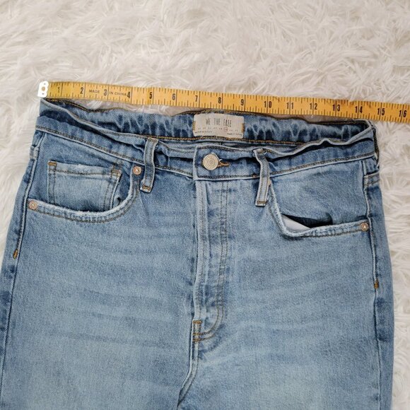 We the Free Distressed Raw Hem Skinny Light Wash Blue Jeans - Size 29 - Picture 5 of 11
